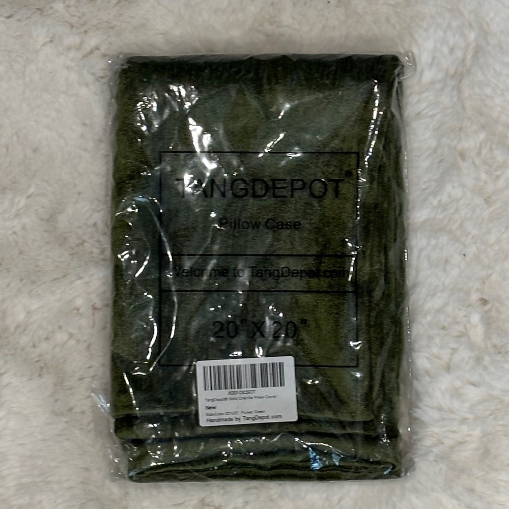 TangDepot Solid Chenille Pillow Case 20x20